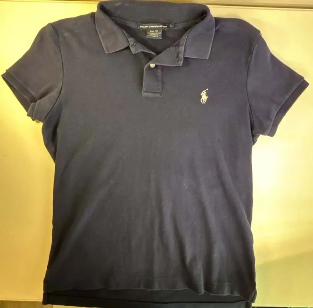 Ralph Lauren Sport Polo Shirt Navy Cotton